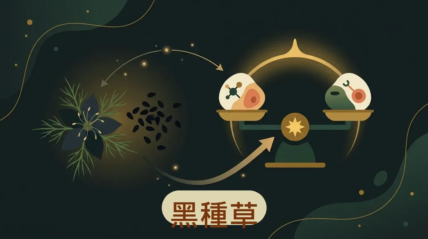 ⚫ 黑種草(Nigella sativa):免疫「調節器」而非增強劑