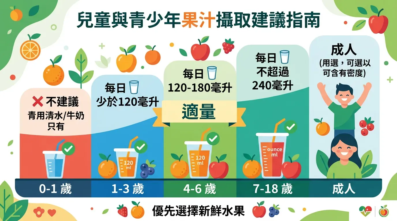 深度解析：各階段兒童的果汁限制量