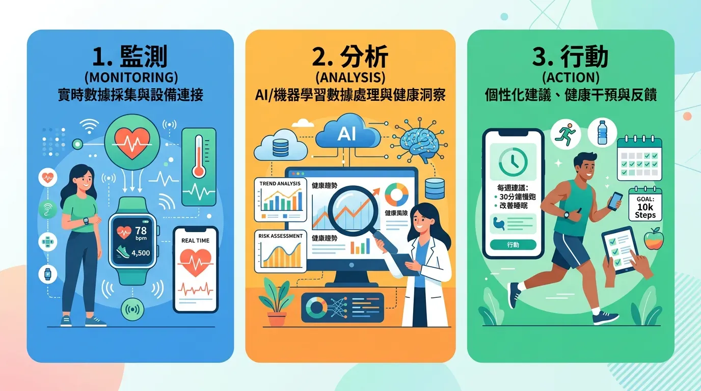 快速摘要：數位健康工具的三大層級