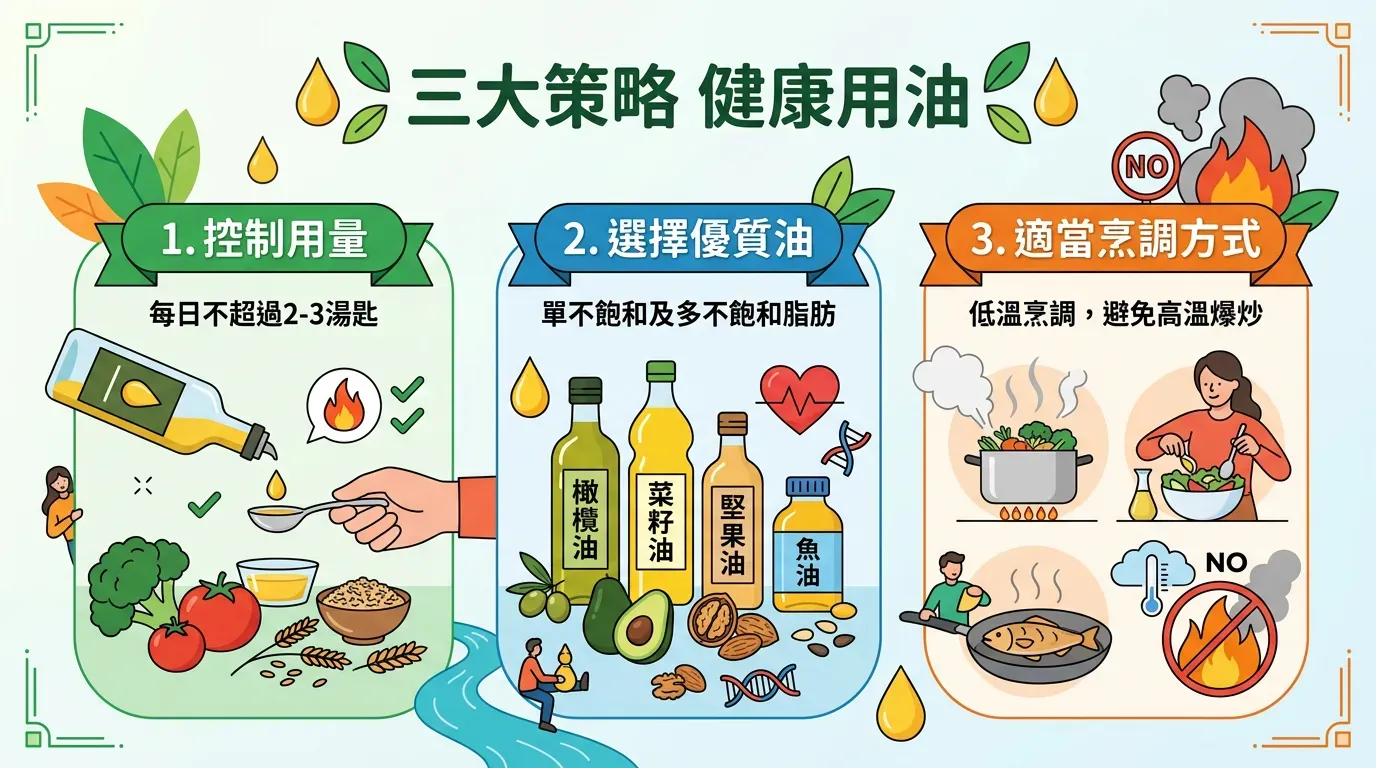 關鍵看點：快速摘要：三大健康油脂使用策略