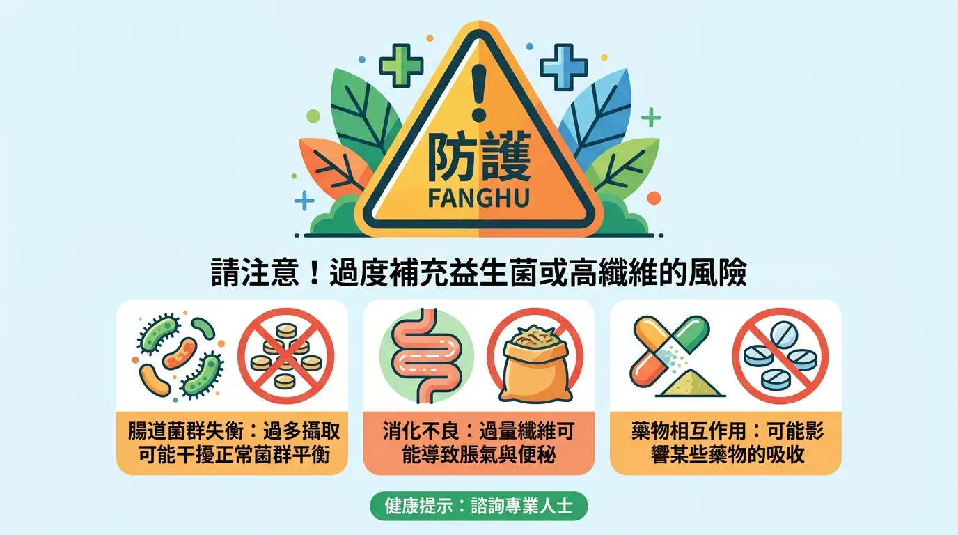 避坑指南：誰不適合自行大量補充益生菌或高纖？