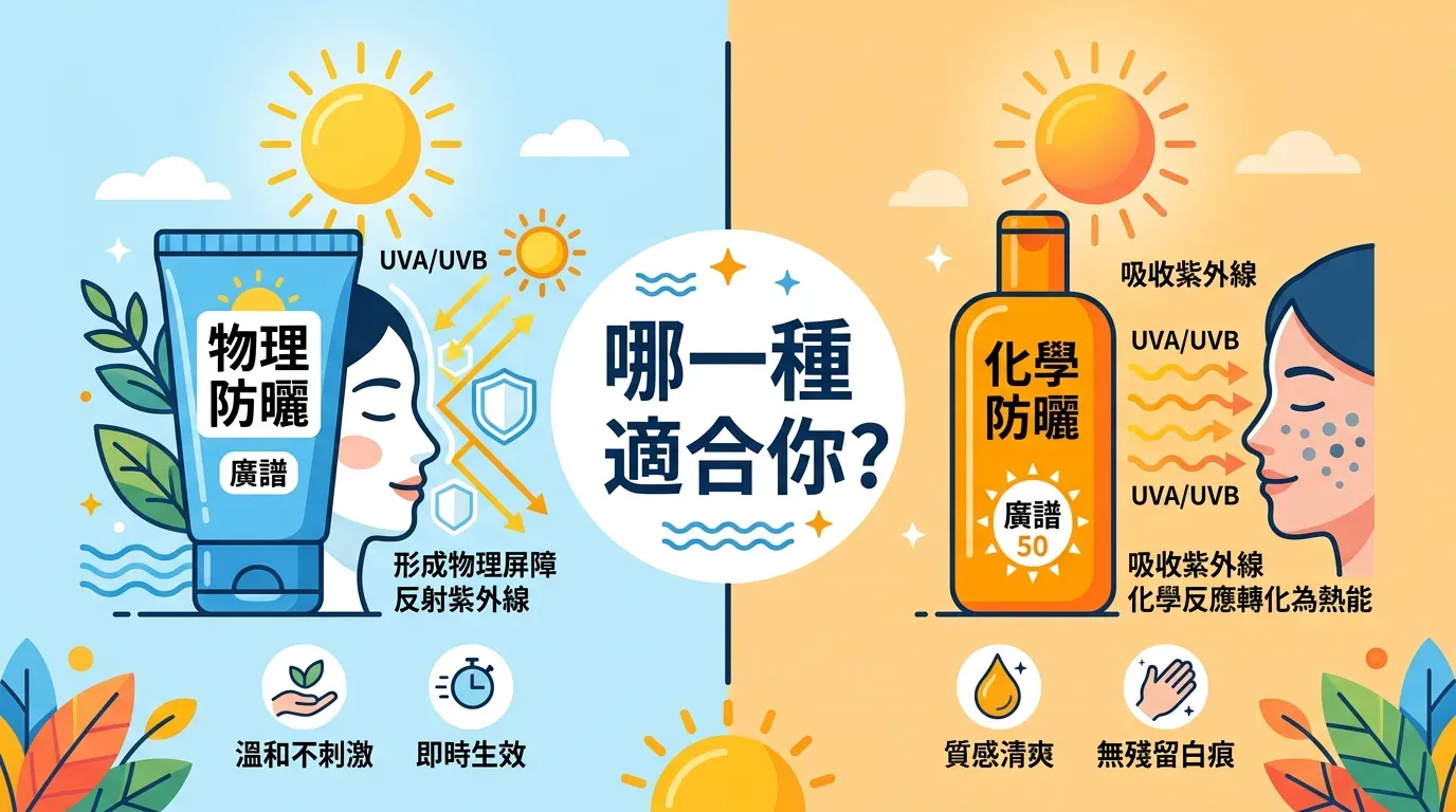 物理防曬 vs. 化學防曬：你適合哪一種？
