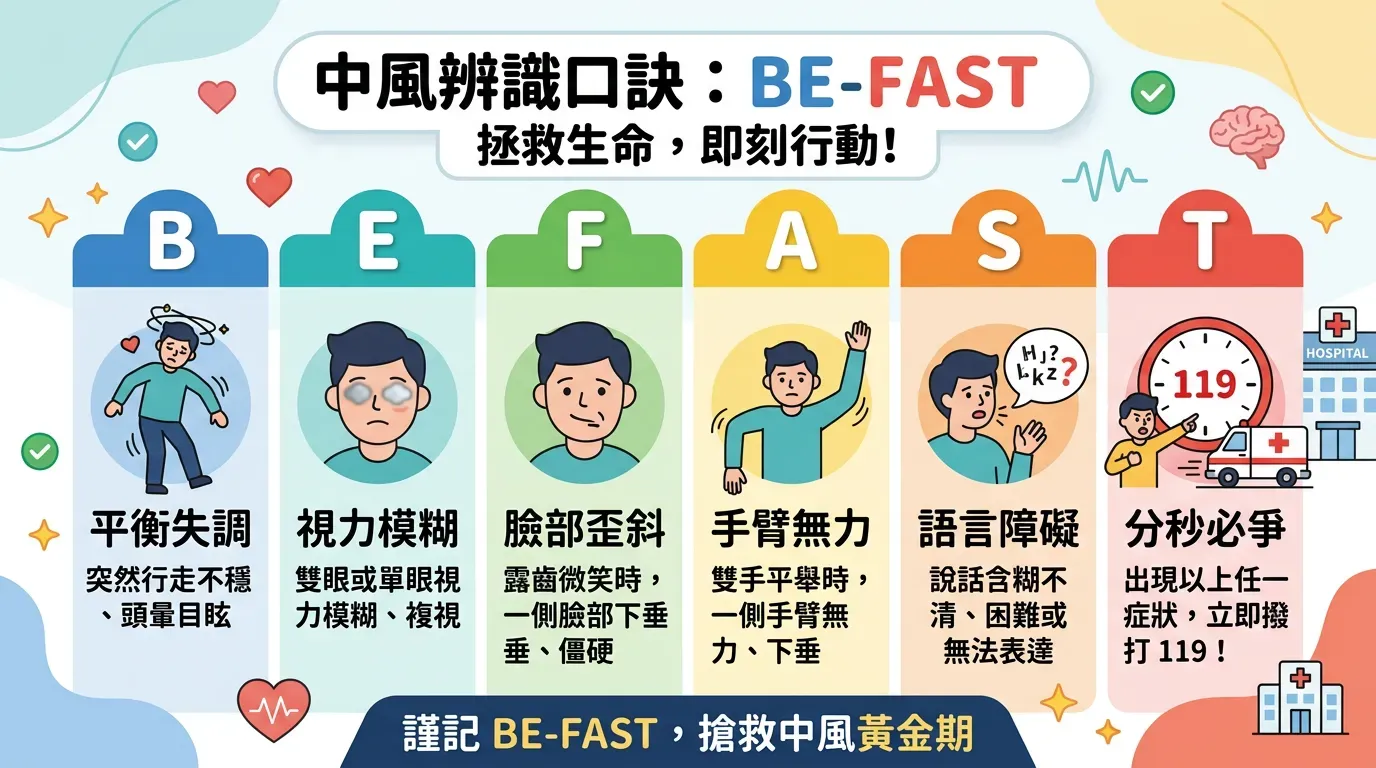 專業視角：辨識徵兆：BE-FAST 法則