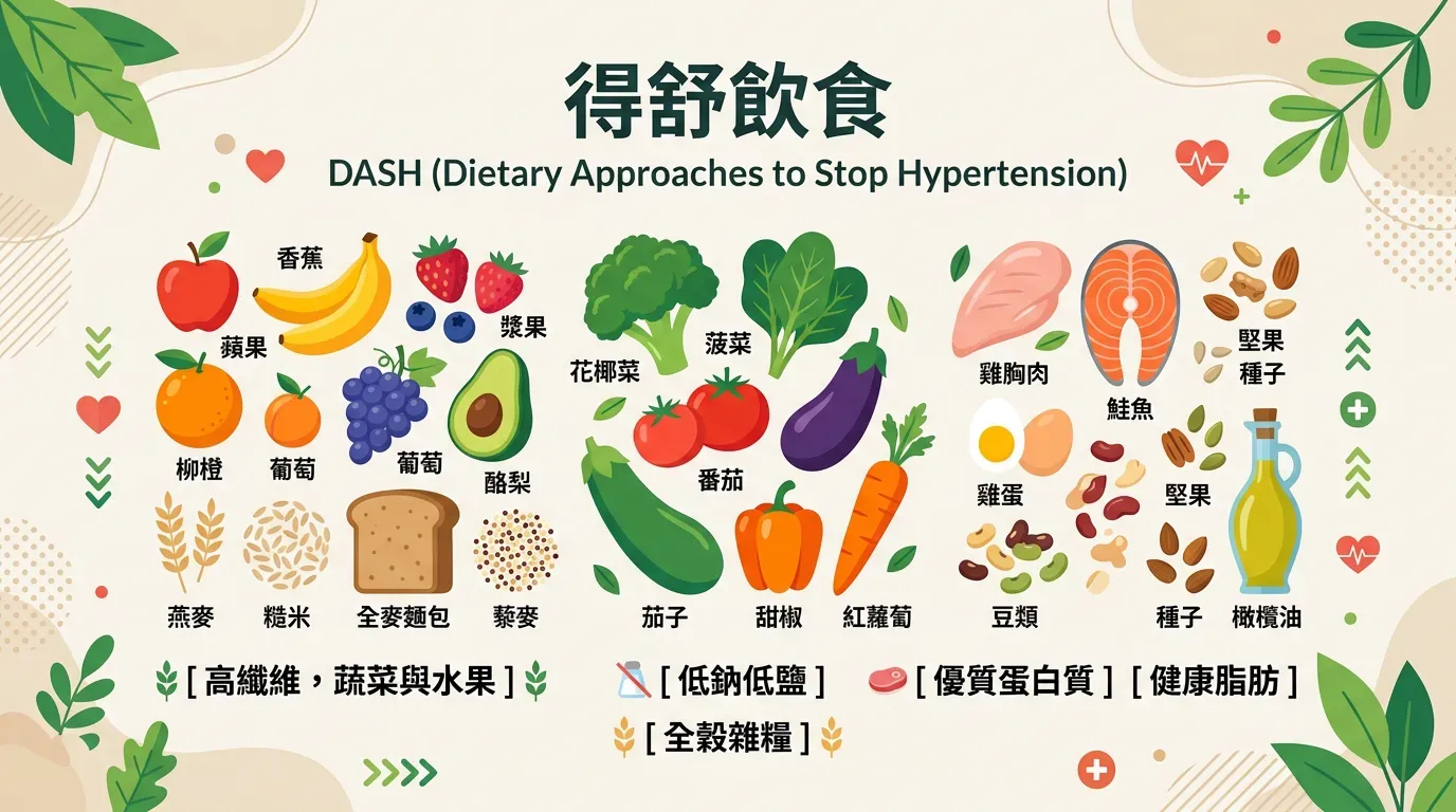 🥗 DASH 得舒飲食：天然的降壓藥