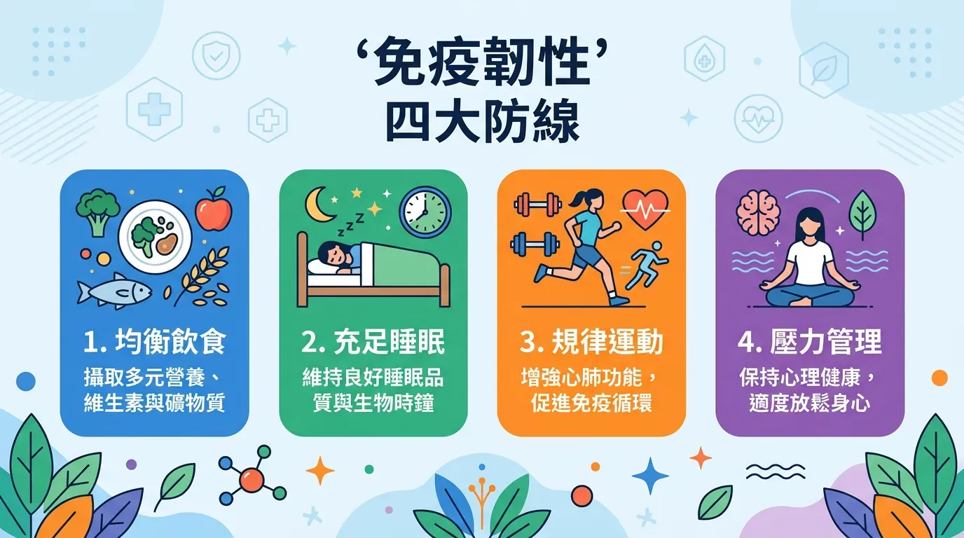 核心觀念：快速摘要：免疫韌性的四大防線