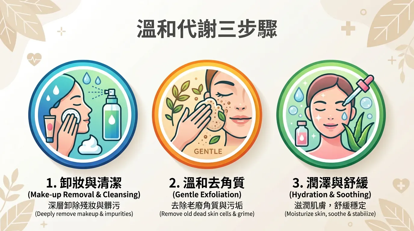 🛠️ 科學護理：溫和代謝的三部曲