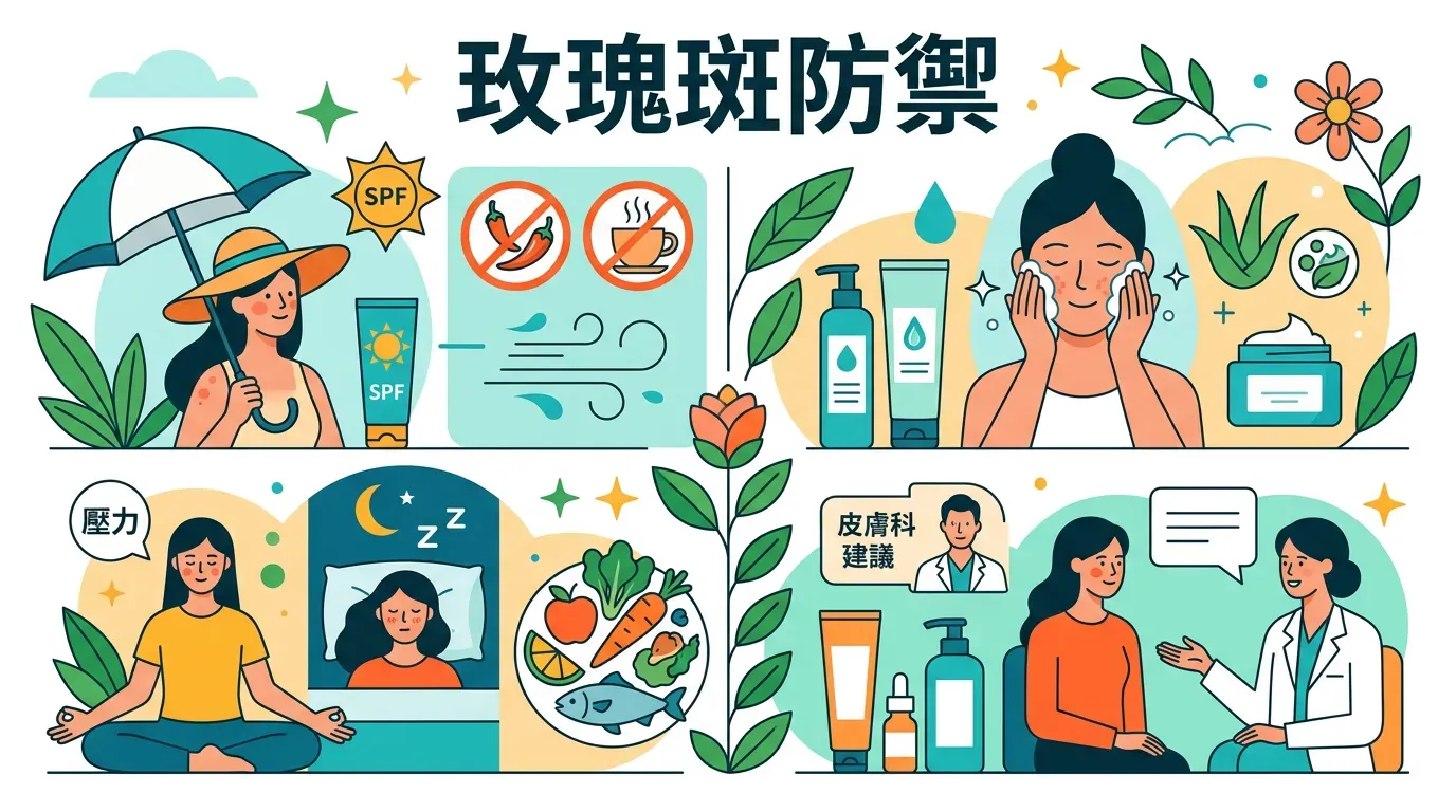 🛠️ 玫瑰斑管理要點：精準規避與守護