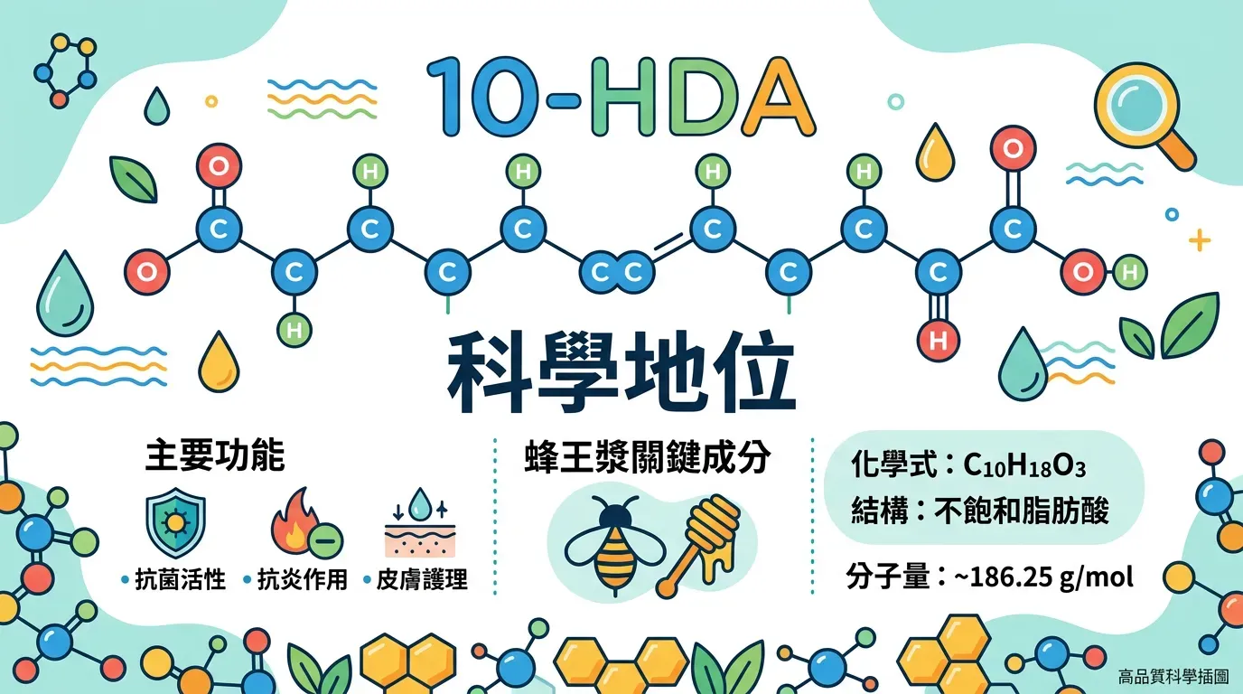 🔬 分子指標：10-HDA (癸烯酸) 的科學地位