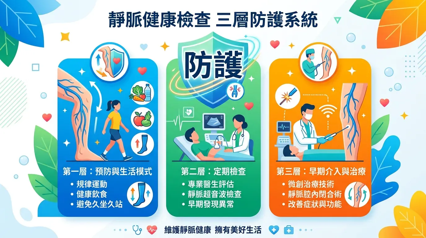 🛠️ 靜脈健康檢查要點:三層級防禦