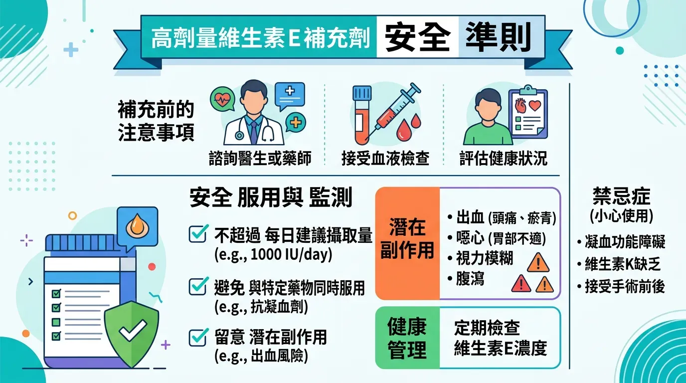 🛠️ 維生素 E 安全檢查要點：高階補給準則