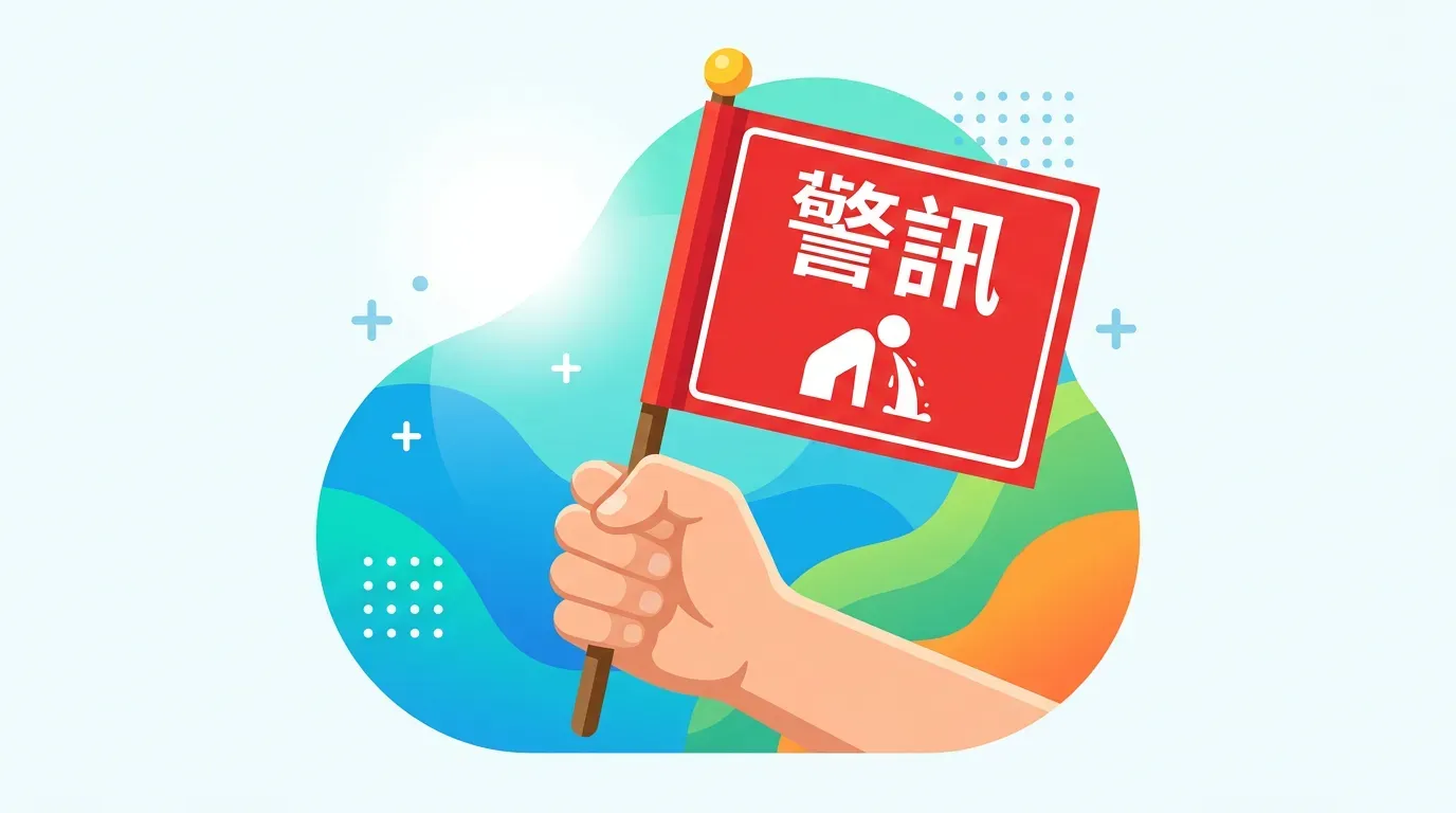 快速摘要：嘔吐的危險徵兆 (Red Flags)